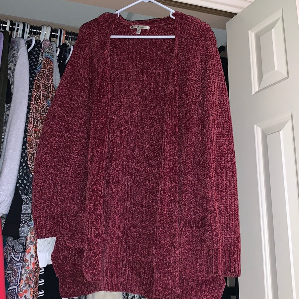 Burgundy Cardigan